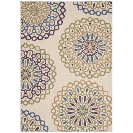 Safavieh 8 x 10 ft. Veranda Rectangle Area Rug Cream & Green VER092-0514-810